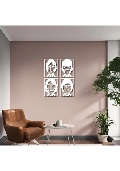 Sanatsal Metal Tablo Beatles Beatles Metal Duvar Tablosu Sanat