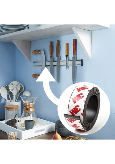 Buffer® Yapışkanlı Güçlü Sağlam Şerit Mıknatıs Kes Kullan Rulo