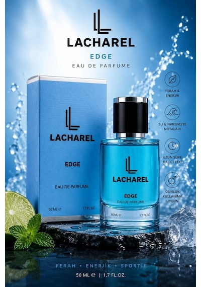 Lacharel Edge Eau De Parfum 50 Ml Enerjik Ferah Ve Sportif Parfüm Diğer