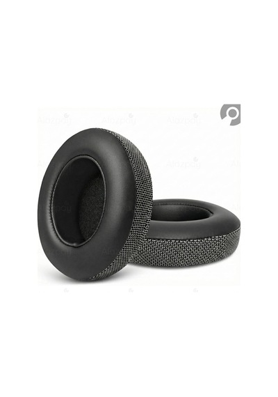 Beats Studio 2 Studio 3 Uyumlu Yumuşak Deri Örme Kumaş Karışımlı Kulaklık Sünger Yastığı Pedi Siyah Deri Kumaş