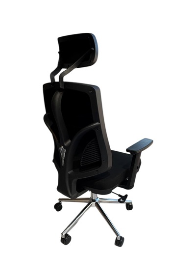 Kaya Ofis Jasper Pro Siyha Fabric Krom 140 Kg Kapasiteli Siyah