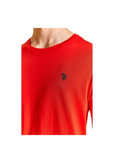 U.S. Polo Assn. Erkek Bisiklet Yaka Basic T-shirt Kırmızı