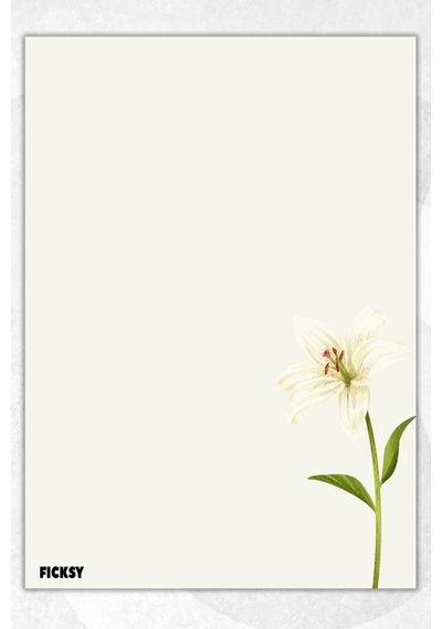 A5 Çiçek Bloknot Çizgisiz Defter - 50 Yaprak - Memopad - Notepad - Not Defteri - Not Kağıdı - 1197 Çok Renkli