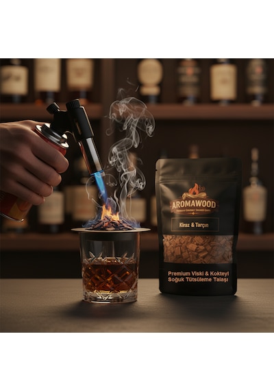 Viski & Kokteyl İçin Kiraz Ağacı & Tarçın Aroma Soğuk Tütsüleme Talaşı