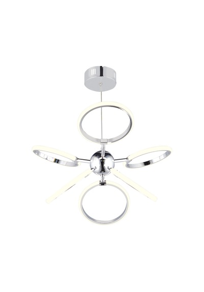 Ld 072 Model Krom 3 Renkli Salon Ve Oturma Odası İçin İdeal Alüminyum Avize, 65x70 Krom