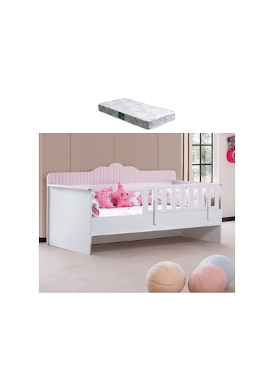 Karyola, Flower Montessori Karyola - Pembe + 1 Adet Comfort Yatak