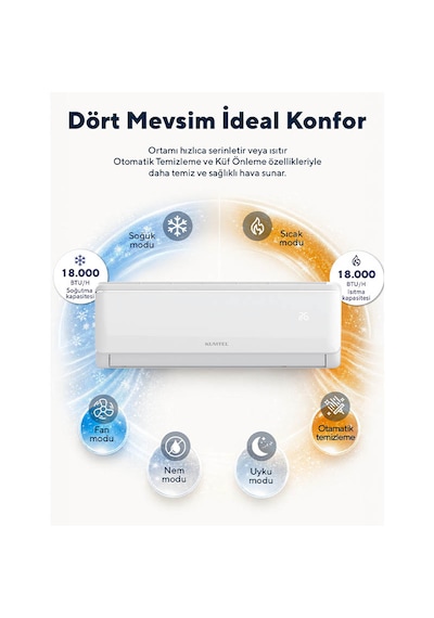 Kumtel Sugi KMSAC-18 18000 Btu A++ Inverter Duvar Tipi Klima