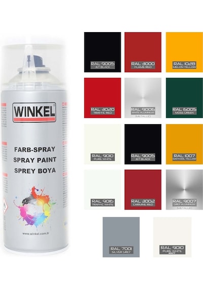 Winkel Akrilik Hobi Metal Ahşap Plastik Mobilya Sprey Boya 400 Ml