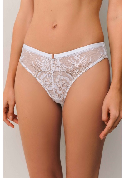 Suwen Pearl Dantelli Slip Külot St4447601036 Ekru