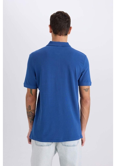 DeFacto %100 Pamuk Slim Fit Dar Kesim Polo Yaka Kısa Kollu Tişört D7665AX25SPBE815