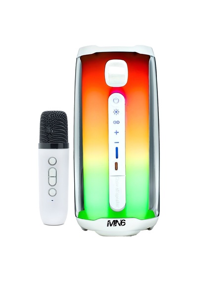 Pluse 5 Mikrofonlu Ses Bombası/360 Ledli Hoparlör/led Işıklı Gece Lambası/dekoratif Aydınlatma