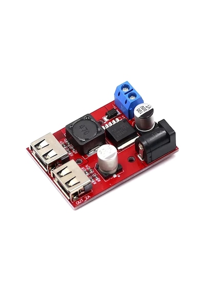 Lm2596s Çift Usb Voltaj Düşürücü Modül 6-40v Giriş-5v 3a Çıkış
