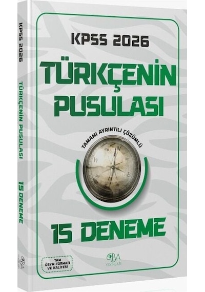 Cba Yayınları 2026 Kpss Türkçenin Pusulası 15 Deneme Çözümlü