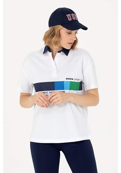 U.S. Polo Assn. Kadın Polo Yaka Tişört 50263959-vr013 Beyaz