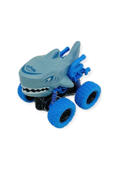 Köpek Balığı Sürtmeli Mekanik Monster Araba Gri 12 Cm