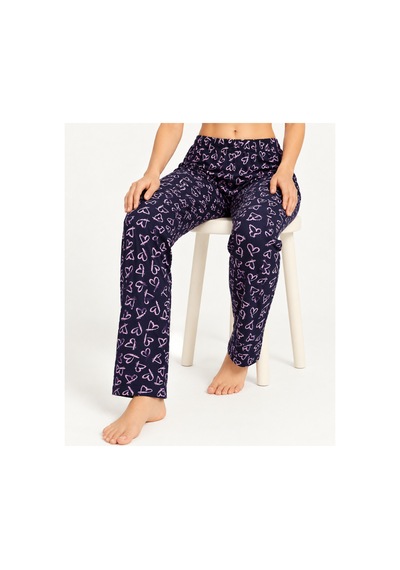 Fit Women Kadın Premium Desenli Rahat Kesim Mor Pijama Altı 4772