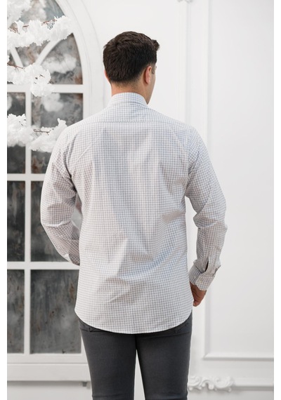 Advante Ekoseli Slimfit Uzun Kollu Erkek Gömlek 001