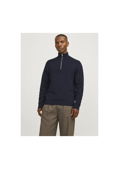 Jack & Jones Jprblamılano Yarım Fermuarlı Örme Kazak 12259664 Lacivert