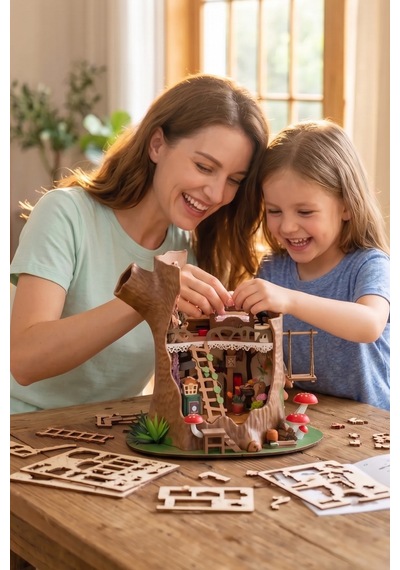 Masal Ağacı Led Işıklı Kendin Yap Minyatür Maket Seti Rolife Fairytale Tree House