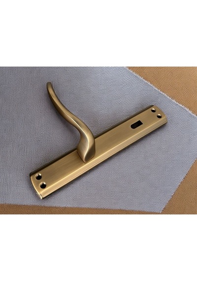 Trim Mat Antik Sarı Aynalı Oda Kapı Kolu 1 Takım Şık Ve Dayanıklı