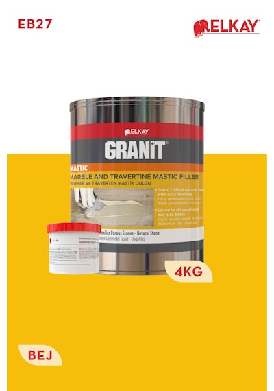 Granit Mastik Mermer Ve Traverten Mastik Dolgu-4 Kg 1 Adet