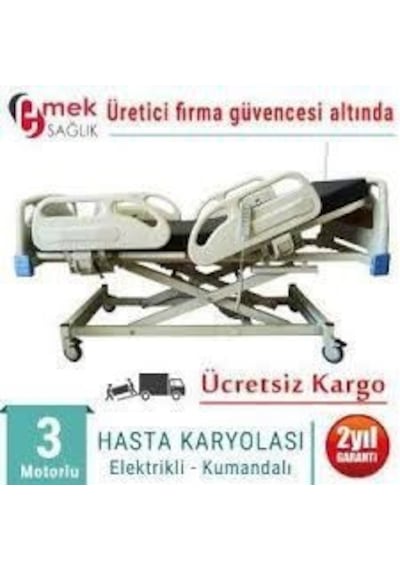 Elektrikli Hasta Yatağı 3 Motorlu Full Absli