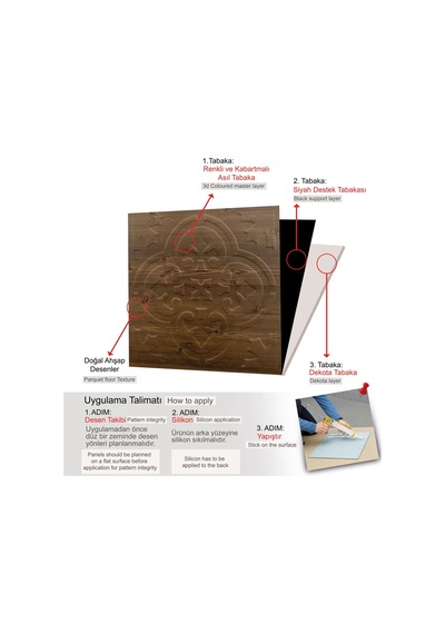 3 Boyutlu Duvar Paneli Kabartmalı Solo Desen Pvc 41x41 Cm/ 6 Adet /1 M² Antik