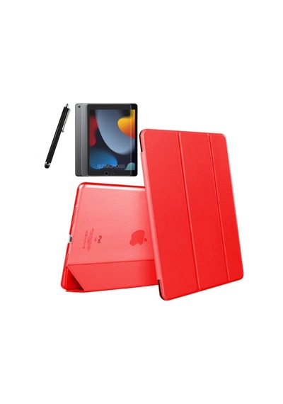 Apple Ipad 9.nesil Uyumlu 10.2 Smart Tablet Kılıfı Ekran Koruyucu Dokunmatik Kalem 10.2 Inç Arka Kapak