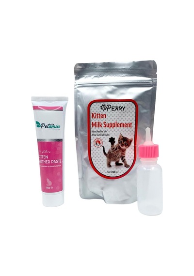 Perry Yavru Kediler İçin Süt Tozu + Multivitamin + Biberon 60 ML