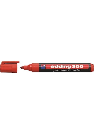 Edding 300 Kırmızı Permanent Marker Kalem Kırmızı