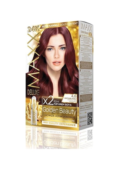 Maxx DeluxeSet Boya Golden Altın İçerikli4.6 Kestane Kızılı