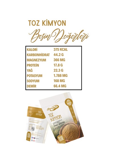 Toz Kimyon 100 Gr İnce Öğütülmüş Kimyon Baharatı, Yoğun Aromalı, Köfte, Et Ve Yemekler İçin