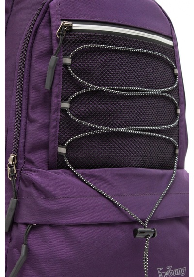 Kaff Young 51534 Purple Mor Unisex Çok Cepli Suya Dayanıklı Sırt Çantası