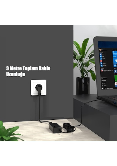 Trio 5.5x2.5mm Soket 65 W 19 Volt 3.42 Amper Notebook Pc Adaptör