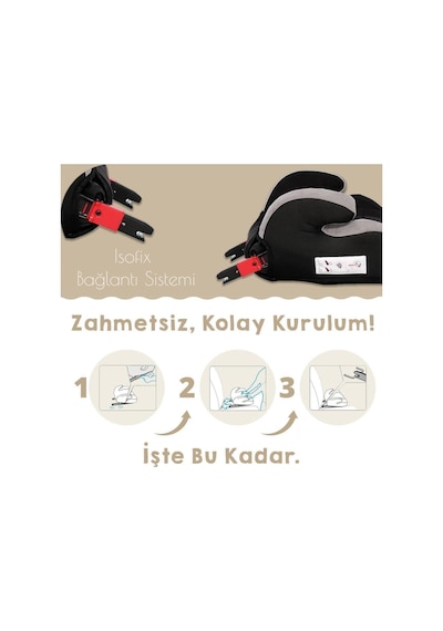 Lorelli Sirius Isofix 15-36 Kg Isofixli Oto Koltuğu Yükseltici