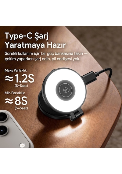Ulanzi Lm21 Manyetik Led Dolgu Işığı Mini Telefon Video Işığı Siyah - L236
