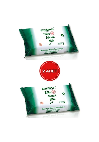 Bebak Acı Badem Sütlü Makyaj Temizleme Mendili 2 x 20'li
