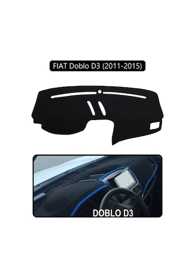 Fıat Doblo D3 2010-13 Modellerine Uyguntorpido Koruma Halısı Siyah Kenar