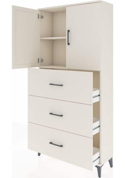 Arges Dolap 2 Raflı 3 Çekmeceli 2 Kapaklı 88x30x182 Aytaşı-ay... Aytaşı