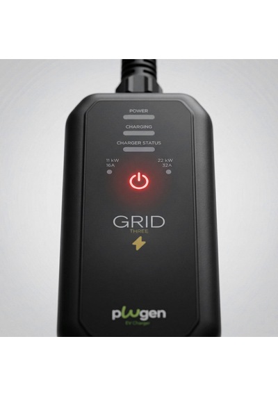 Plugen Grıd 3 Taşınabilir Ev Şarj Cihazı 22 Kw 3 Faz 16-32a Type 2 Adaptörlü Çantalı