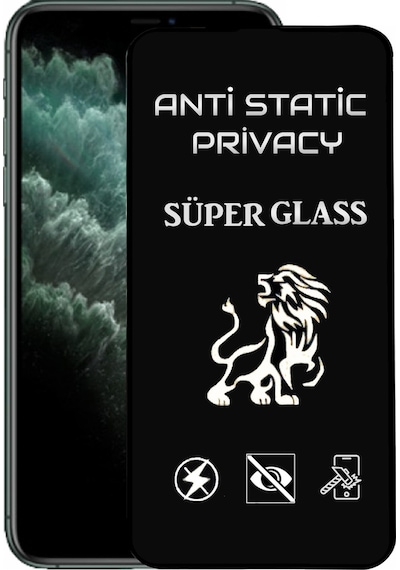 Apple Uyumlu   iPhone 11 Pro Max Tam Kaplayan Anti Statik Hayalet Süper Cam Ekran Koruyucu