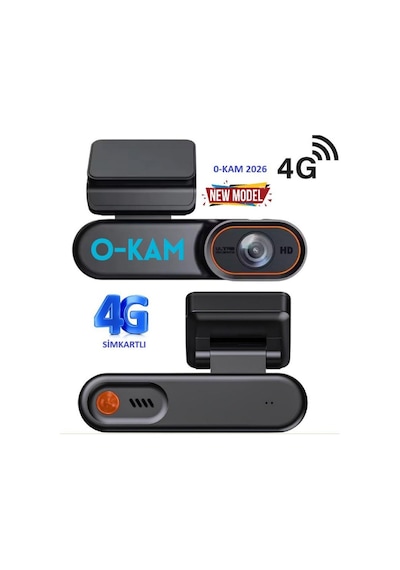 O-kam 2026 Araç Kamerası 4g Sim Kartlı Gps + Google Maps