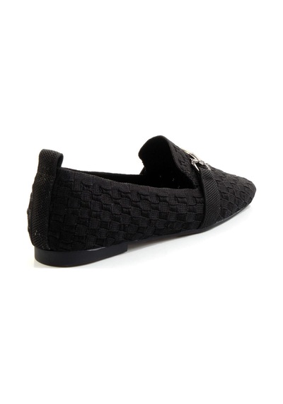 Bambi Siyah Nikel Kadın Loafer Ayakkabı K01327020182 Siyah