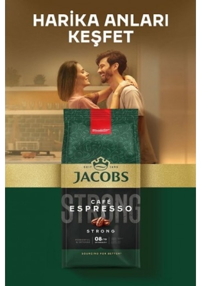 Jacobs Cafe Espresso Çekirdek Kahve 500 Gr X 4 Adet PKT.JACOBS.027 Çekirdek