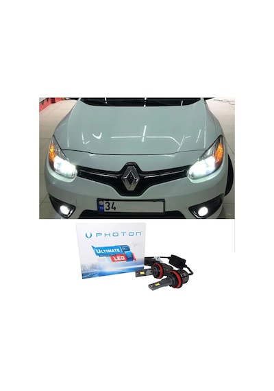 Renault Fluence Led Xenon Uzun Far Ampulü H7 Ultimate 9500 Lumens Yeni Seri Beyaz