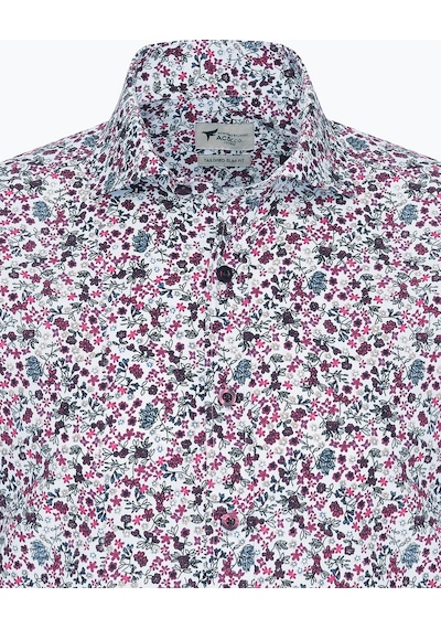 AC&Co / Altınyıldız Classics Erkek Beyaz Kırmızı Pamuklu Slim Fit Dar Kesim Büyük İtalyan Yaka Baskılı Gömlek Çok Renkli AC&Co / Altınyıldız Classics Erkek Beyaz Kırmızı Pamuklu Slim Fit Dar Kesim Büyük İtalyan Yaka Baskılı Gömlek Çok Renkli