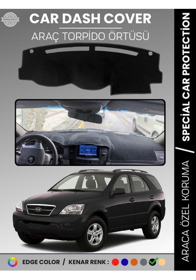 Kia Sorento 2006-2009 Torpido Örtüsü Ön Panel Halı Torpido Koruma Tam Uyum Araca Özel Kaymaz - 973 Stiloto