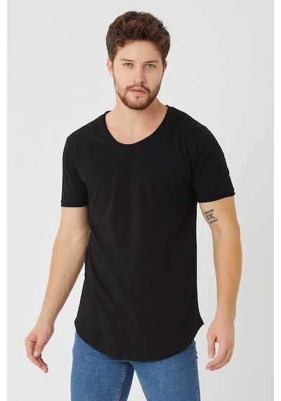 Tarz Cool Pis Yaka T-shirt Siyah