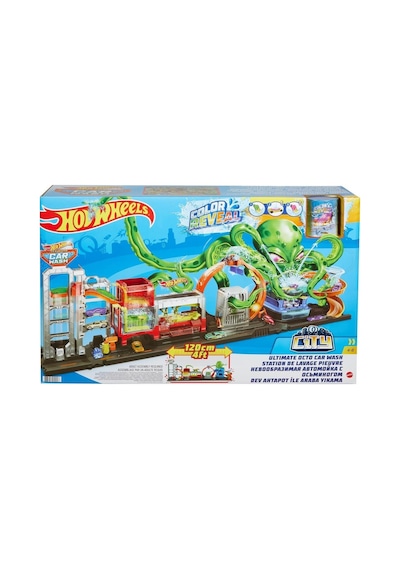 Hot Wheels Dev Ahtapot İle Araba Yıkama Oyun Seti Gtt96 - Teşhir