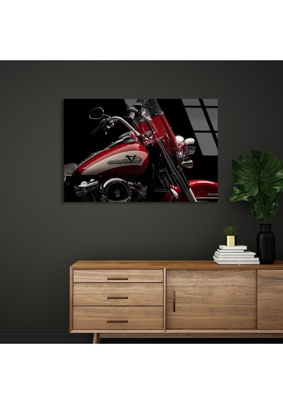 Harley Motosiklet Cam Tablo 50x35 Cm
